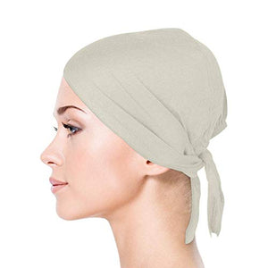 TheHijabStore.com Jersey Bonnet Caps Under Scarf Head Wraps for Women Turban Hat with Tie-Back Closure