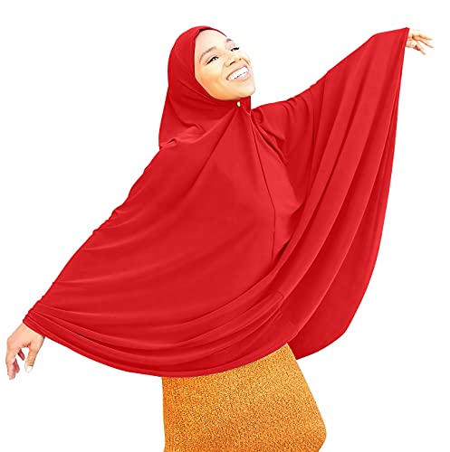 TheHijabStore.com Extra Long 51" Lycra Amira Hijab Khimar Dress Burkas Clothing for Women Prayer Niqab Dress Burqa